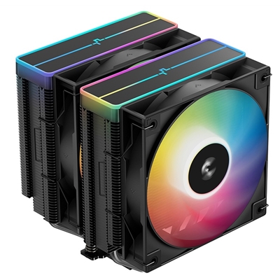 DeepCool AG620 BK ARGB V2 Dual-Tower CPU Air Cooler with 120mm ARGB Fans, Compatible with Intel LGA 1851/1700/1200/115x & AMD AM5/AM4, High-Performance Quiet Cooling, Matte Black - Image 2