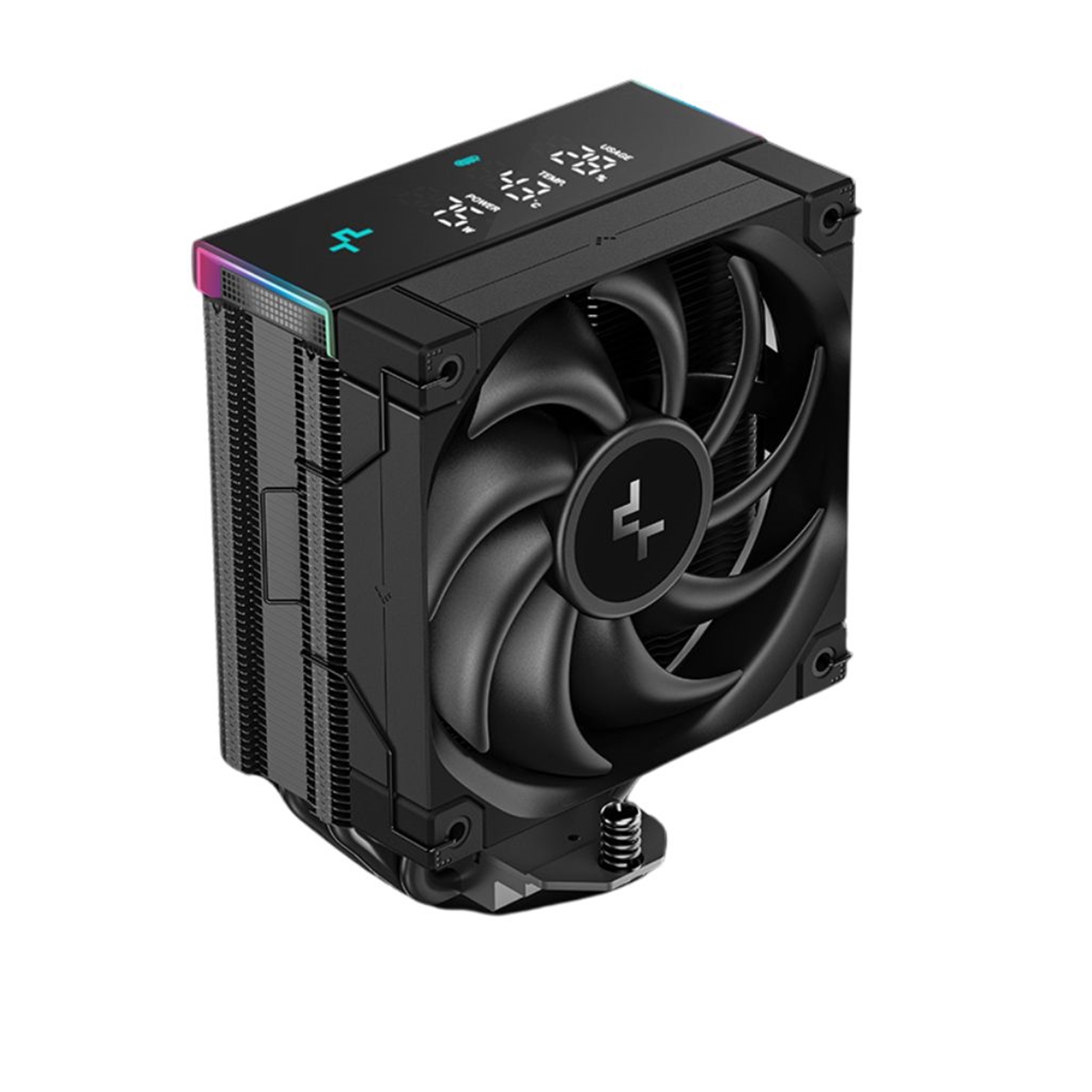 DeepCool AK400 Digital Pro CPU Air Cooler, ARGB Fan & Digital Display, 120mm PWM Fan, 4 Copper Heatpipes, Quiet Operation, Intel & AMD Compatible Black - Image 3