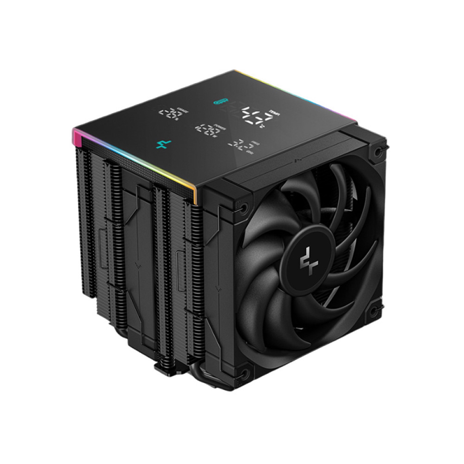 DeepCool AK620 Digital Pro CPU Air Cooler, Dual-Tower with Digital Display, 120mm FDB Fans, ARGB Lighting, 6 Copper Heatpipes, LGA1700/AM5 Compatible, High-Performance Quiet Cooling for Gaming PCs - Image 3
