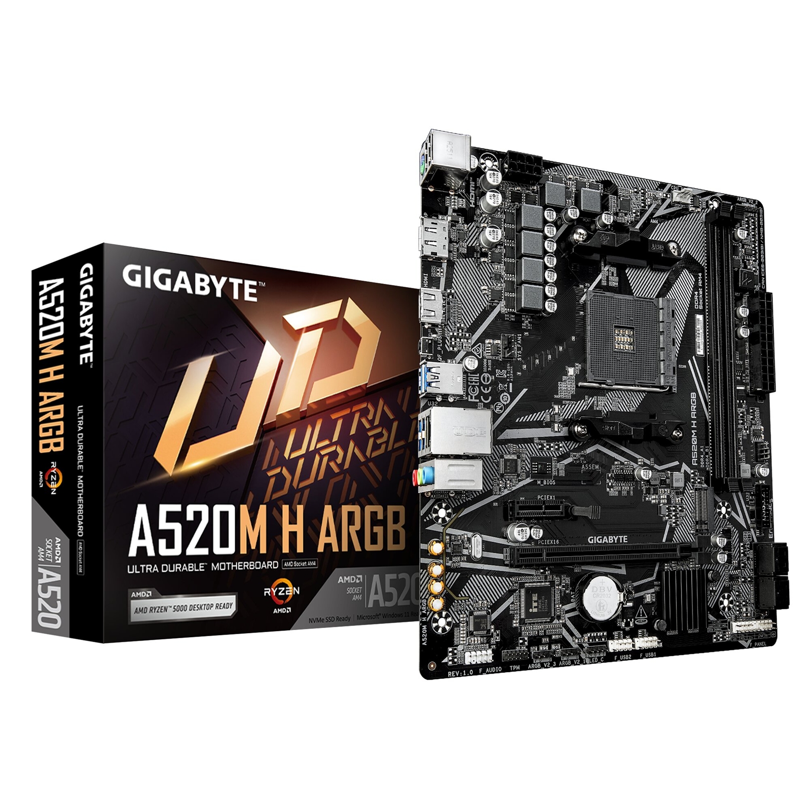 Gigabyte A520M H ARGB AMD AM4 Socket Motherboard