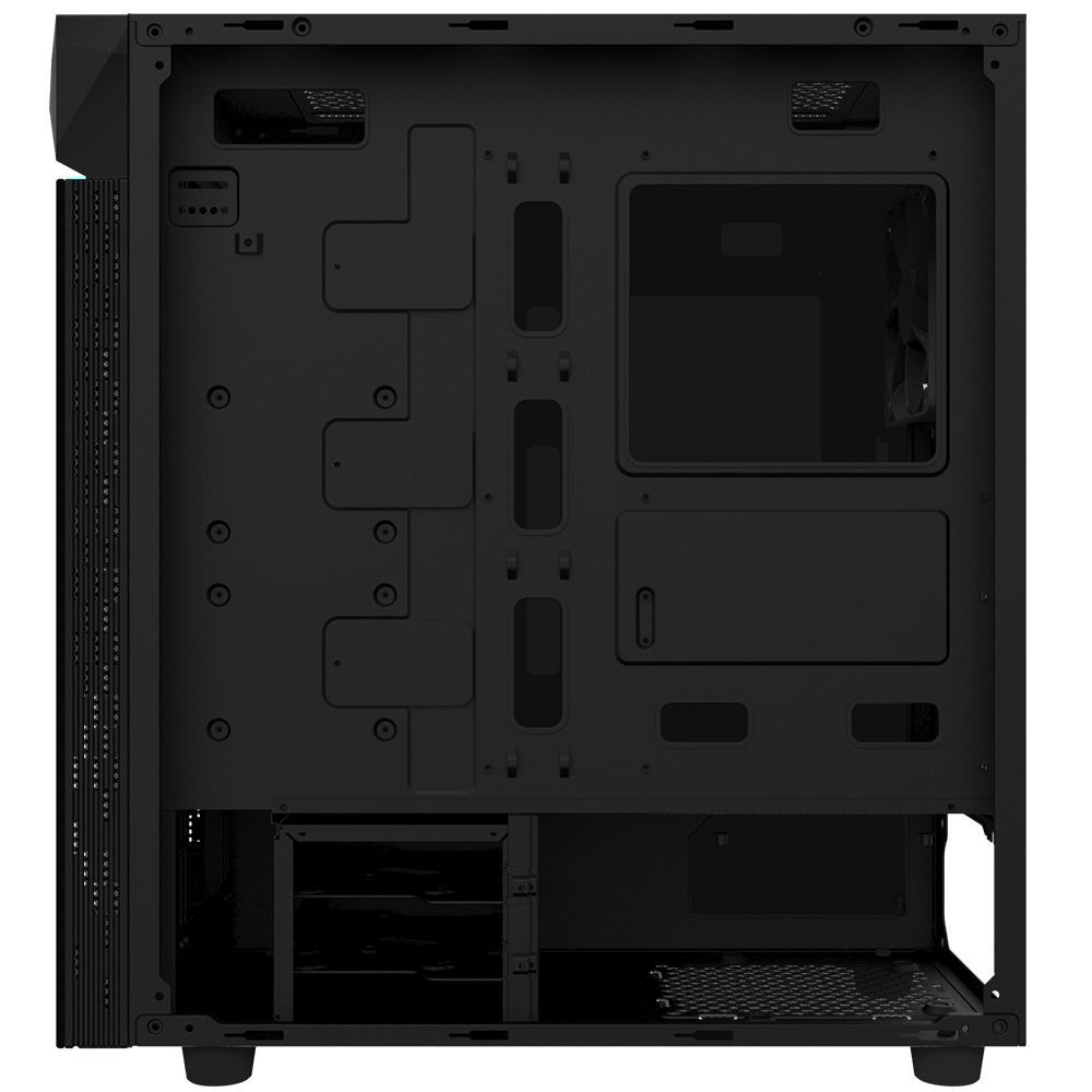 GIGABYTE C200 GLASS MID TOWER CASE BLACK - Image 3