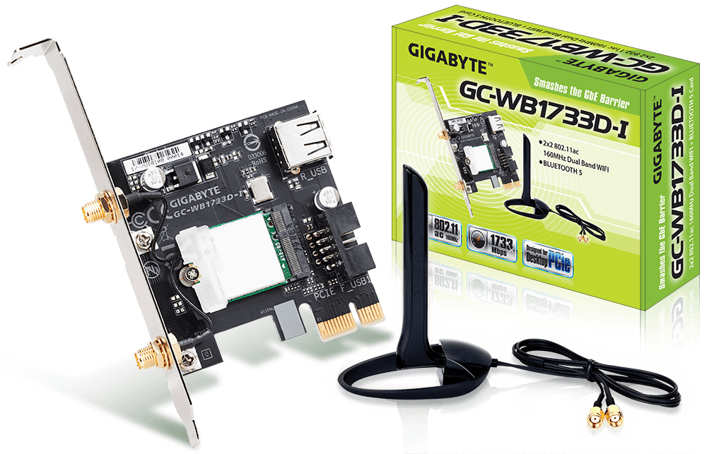 GIGABYTE NIC/BT W/L PCI-E GC-WB1733D-I