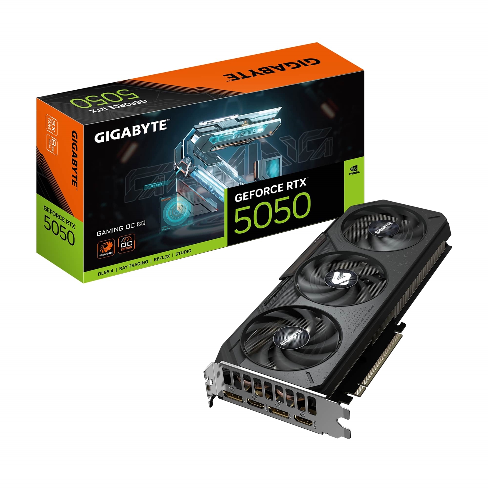 Gigabyte NVIDIA GeForce RTX 5050 GAMING OC 8GB GDDR6 Graphics Card, 2560 CUDA Cores, 2632 MHz Core Clock, Triple Fan, 2x DisplayPorts / 2x HDMI Ports - Image 3