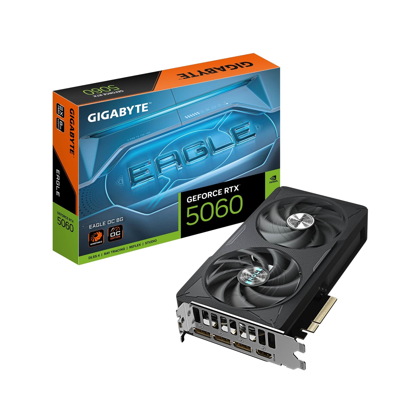 Gigabyte NVIDIA GeForce RTX 5060 EAGLE OC 8GB GDDR7 Graphics Card, 3840 CUDA Cores, 2550 MHz Core Clock, Dual Fan, 3x DisplayPorts / 1x HDMI Port - Image 3