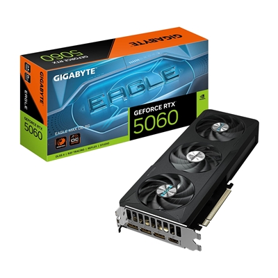 Gigabyte NVIDIA GeForce RTX 5060 EAGLE MAX OC 8GB GDDR7 Graphics Card, 3840 CUDA Cores, 2550 MHz Core Clock, Triple Fan, 3x DisplayPorts / 1x HDMI Port - Image 2