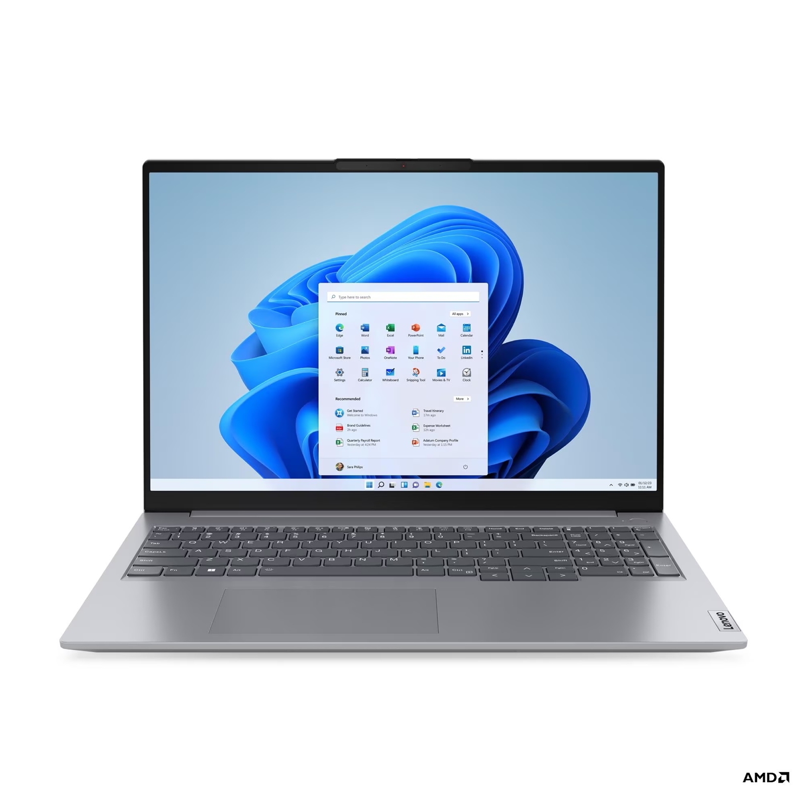 Lenovo ThinkBook 16 Laptop, 16 Inch WUXGA 1920x1200 IPS Screen, AMD Ryzen 3 7330U, 16GB RAM, 256GB SSD, AMD Radeon Graphics, Windows 11 Pro - Image 3