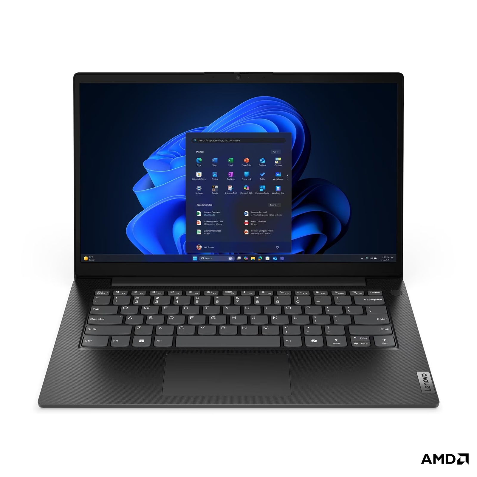 Lenovo V14 G6 83UT000HUK Laptop, 14 Inch Full HD 1080p Screen, AMD Ryzen 7 170, 16GB RAM, 512GB SSD, Integrated AMD Radeon 680M Graphics, Windows 11 Pro - Image 3