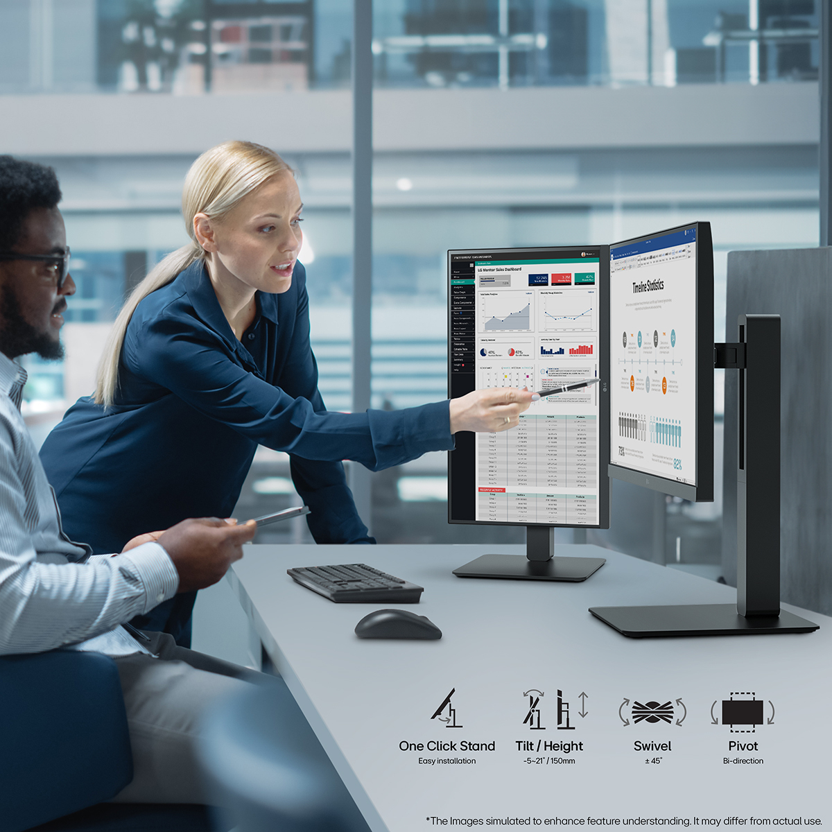 LG 23.8 IPS MONITOR SPK WEBCAM 24BA850-B - Image 4