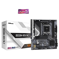 ASRock B650M-HDV/M.2 AMD AM5 Socket Motherboard, Micro-ATX, 2x DDR5 Slots, 2x M.2 Sockets, Fitted I/O Shield, 2.5GbE LAN, 1x DisplayPort / 1x HDMI Port