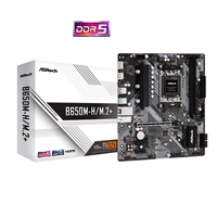 ASRock B650M-H/M.2+ AMD AM5 Socket Motherboard, Micro-ATX, 2x DDR5 Slots, 2x M.2 Sockets, GbE LAN, 1x DisplayPort / 1x HDMI Port