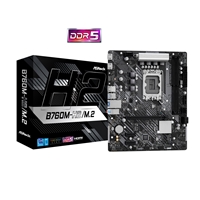 ASRock B760M-H2/M.2 Intel 1700 Socket Motherboard, Micro-ATX, 2x DDR5 Slots, 2x M.2 Sockets, 2.5GbE LAN, 2x HDMI Ports