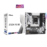 ASRock B760M PRO RS Intel 1700 Socket Motherboard, Micro-ATX, 4x DDR5 Slots, 3x M.2 Sockets, Fitted I/O Shield, 2.5GbE LAN, 1x DisplayPort / 1x HDMI Port