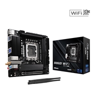 ASRock B860I WiFi Intel 1851 Socket Motherboard, Mini-ITX, 2x DDR5 Slots, 2x M.2 Sockets, 2.5GbE + 1GbE LAN, Wi-Fi 6E, 1x DisplayPort / 1x HDMI Port