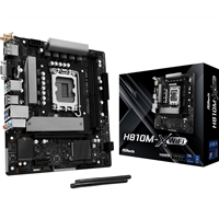 ASRock H810M-X WIFI Intel 1851 Socket Motherboard, Micro-ATX, 2x DDR5 DIMM Slots, 1x M.2 Socket, 2.5GbE LAN, Wi-Fi 5, 1x HDMI Port / 1x DisplayPort