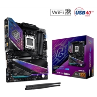 ASRock PHANTOM GAMING X870 Nova WiFi AMD AM5 Socket Motherboard, ATX, 4x DDR5 Slots, 5x M.2 Sockets, 5GbE LAN, Wi-Fi 7, 1x HDMI Port / 2x USB-C (USB4)