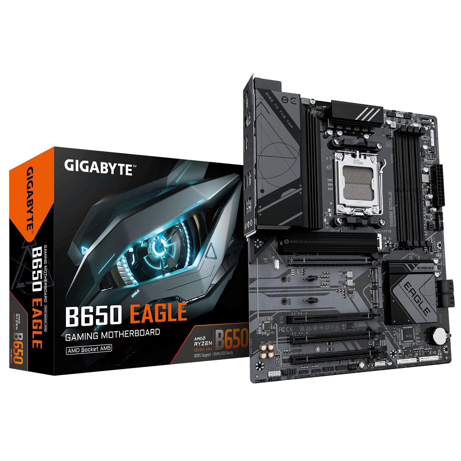 Gigabyte B650 EAGLE AMD AM5 Socket Motherboard, ATX, 4x DDR5 Slots, 3x M.2 Sockets, Fitted I/O Shield, GbE LAN, 1x DisplayPort / 1x HDMI Port - Image 3