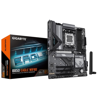 Gigabyte B850 EAGLE WIFI6E AMD AM5 Socket Motherboard, ATX, 4x DDR5 Slots, 3x M.2 Sockets, Fitted I/O Shield, GbE LAN, Wi-Fi 6E, 1x DisplayPort / 1x HDMI Port - Image 2