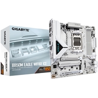Gigabyte B850M Eagle WIFI6E ICE AMD AM5 Socket Motherboard, Micro ATX, 4x DDR5 Slots, 2x M.2 Sockets, Fitted I/O Shield, 2.5GbE LAN, Wi-Fi 6E, 2x DisplayPort / 1x HDMI Port