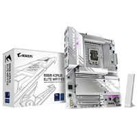 Gigabyte B860 AORUS ELITE WIFI7 ICE Intel 1851 Socket Motherboard, ATX, 4x DDR5 Slots, 3x M.2 Sockets, Fitted I/O Shield, 2.5GbE LAN, Wi-Fi 7, 1x DisplayPort / 1x HDMI Ports / 1x USB-C (USB4)