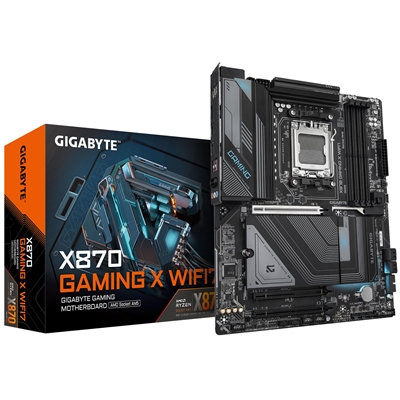 Gigabyte X870 GAMING X WIFI7 AMD AM5 Socket Motherboard, ATX, 4x DDR5 Slots, 3x M.2 Sockets, Fitted I/O Shield, 2.5GbE LAN, Wi-Fi 7, 1x HDMI Port / 1x USB-C (USB4) - Image 2