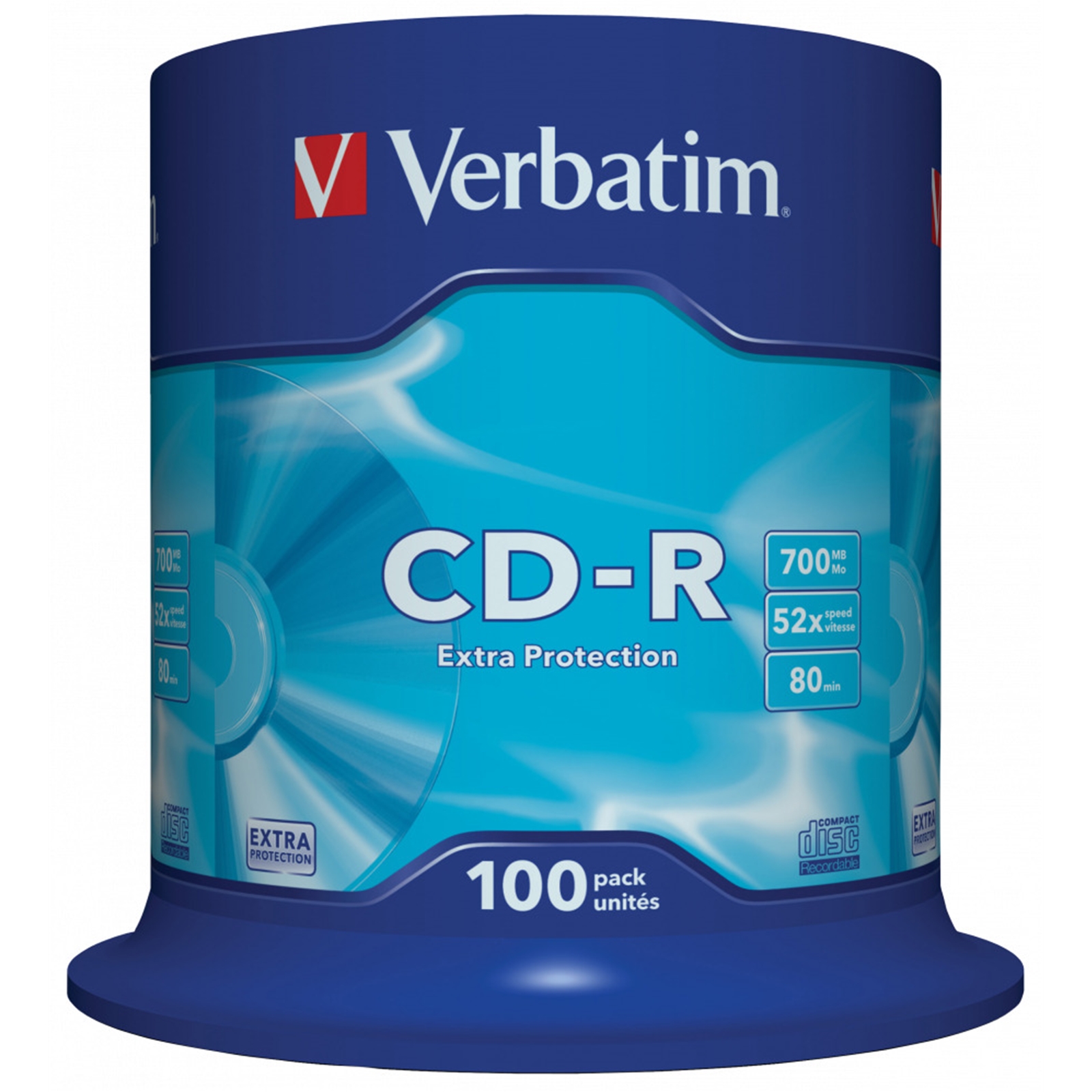 Verbatim CD-R 52X 700MB 100 Pack Spindle Datalife Plus - Image 3
