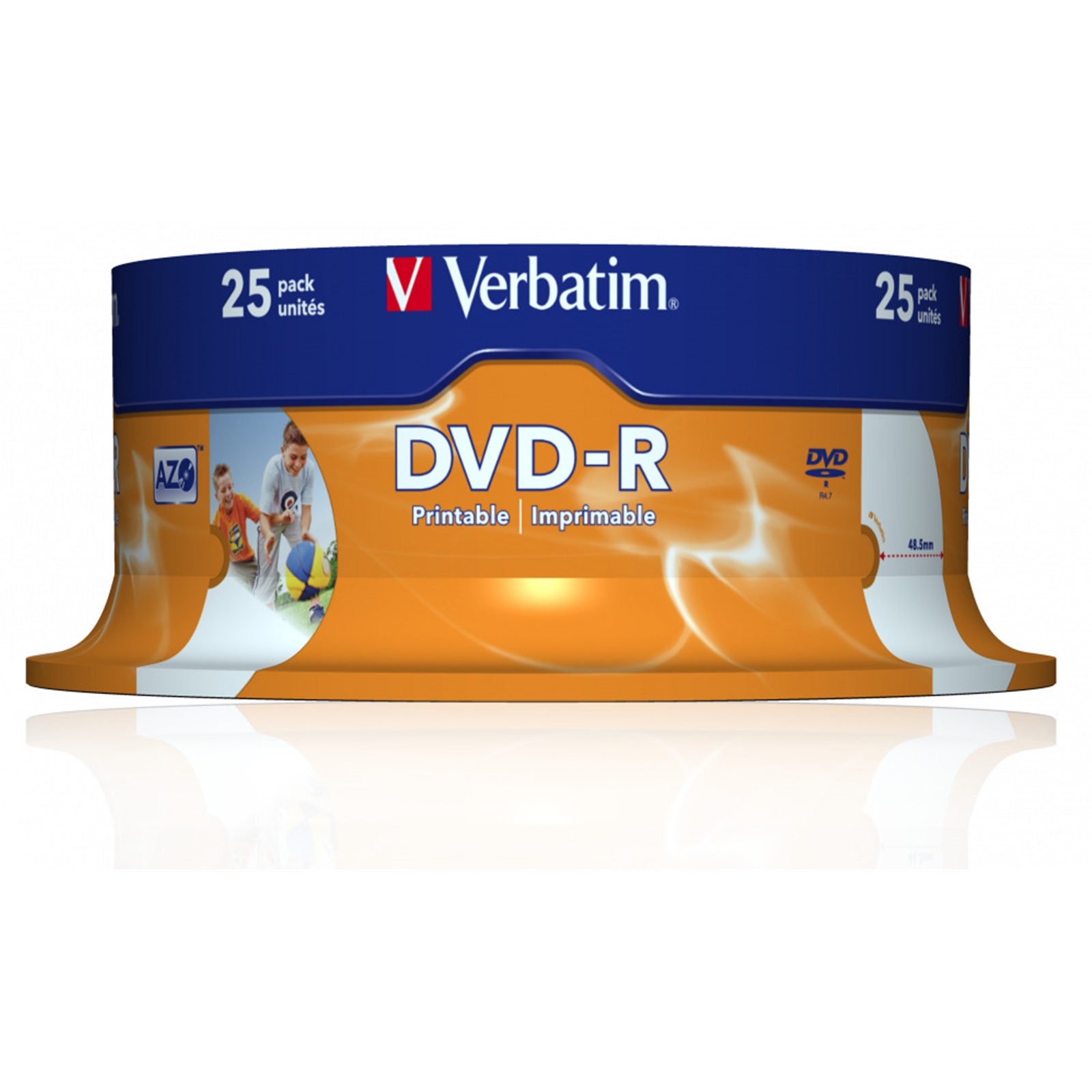 Verbatim DVD-R Wide Inkjet Printable ID Branded 25 Pack Spindle 4.7GB 16X - Image 3
