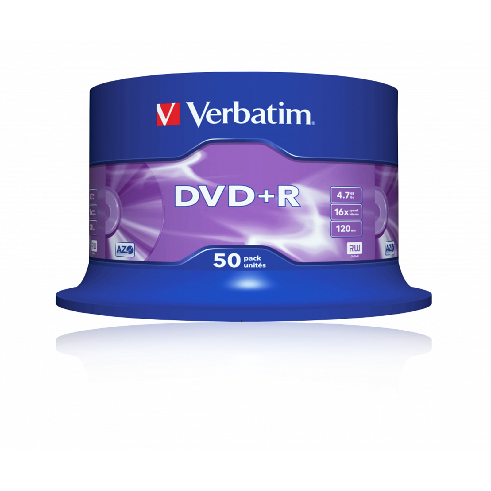 Verbatim DVD+R 16X 4.7GB 50 Pack Spindle Matt Silver - Image 3
