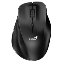 GENIUS Ergo 8230S Easy Ergonomic Wireless Silent Mouse, 2.4 GHz wireless, 6 buttons, Quiet click, less noise, DPI button: 800 / 1200 / 1600 (default) dpi - Black