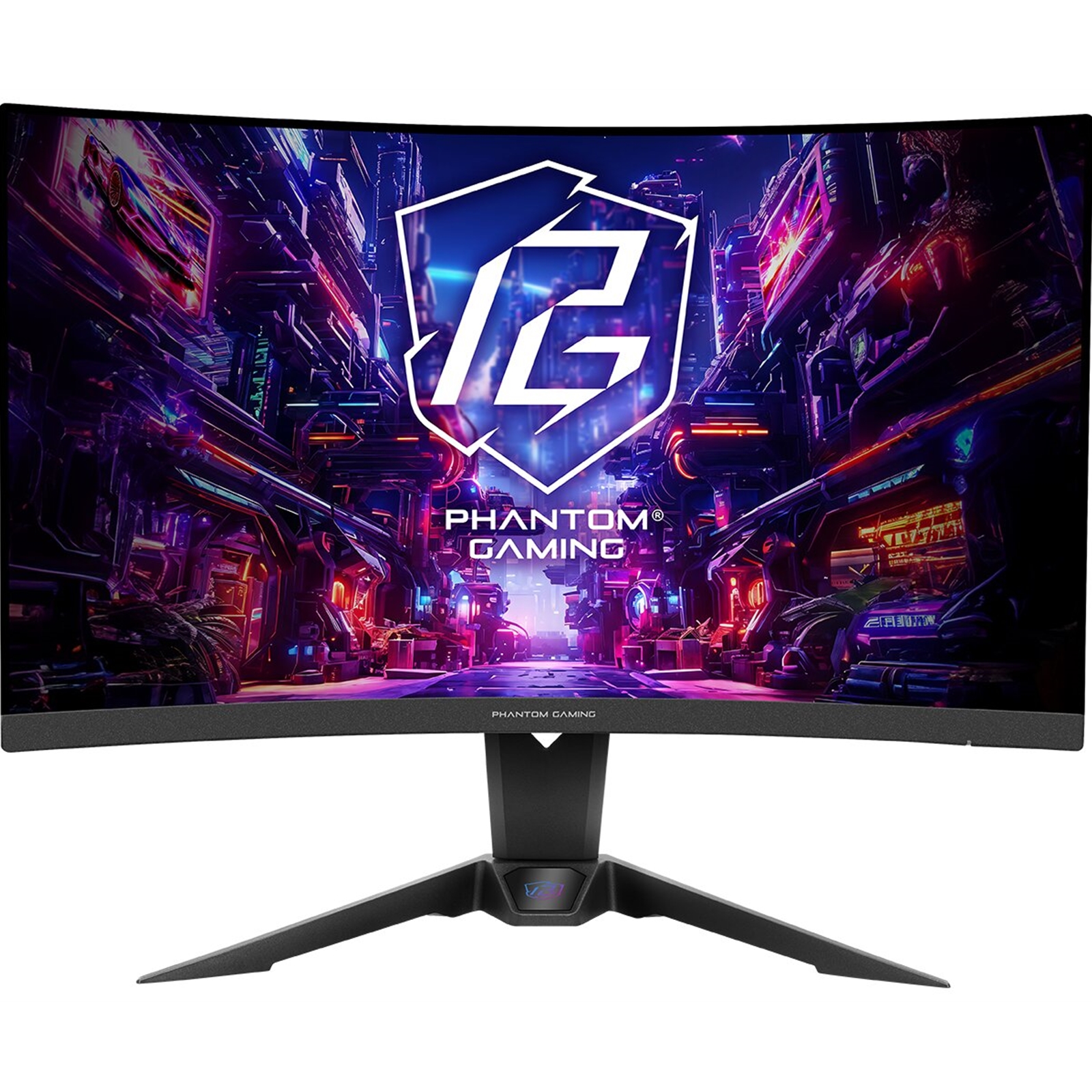 ASRock Phantom Gaming PG27QRT2A 27 Inch QHD (2560 x 1440) Curved (1500R) VA Gaming Monitor, 180Hz 1ms (MPRT) Response Time, 2 x HDMI 2.0, 1 x DisplayPort 1.4, with Speakers, Integrated Wi-Fi Antena (Compatible with Wi-Fi 4/5/6/6E/7) - Image 3