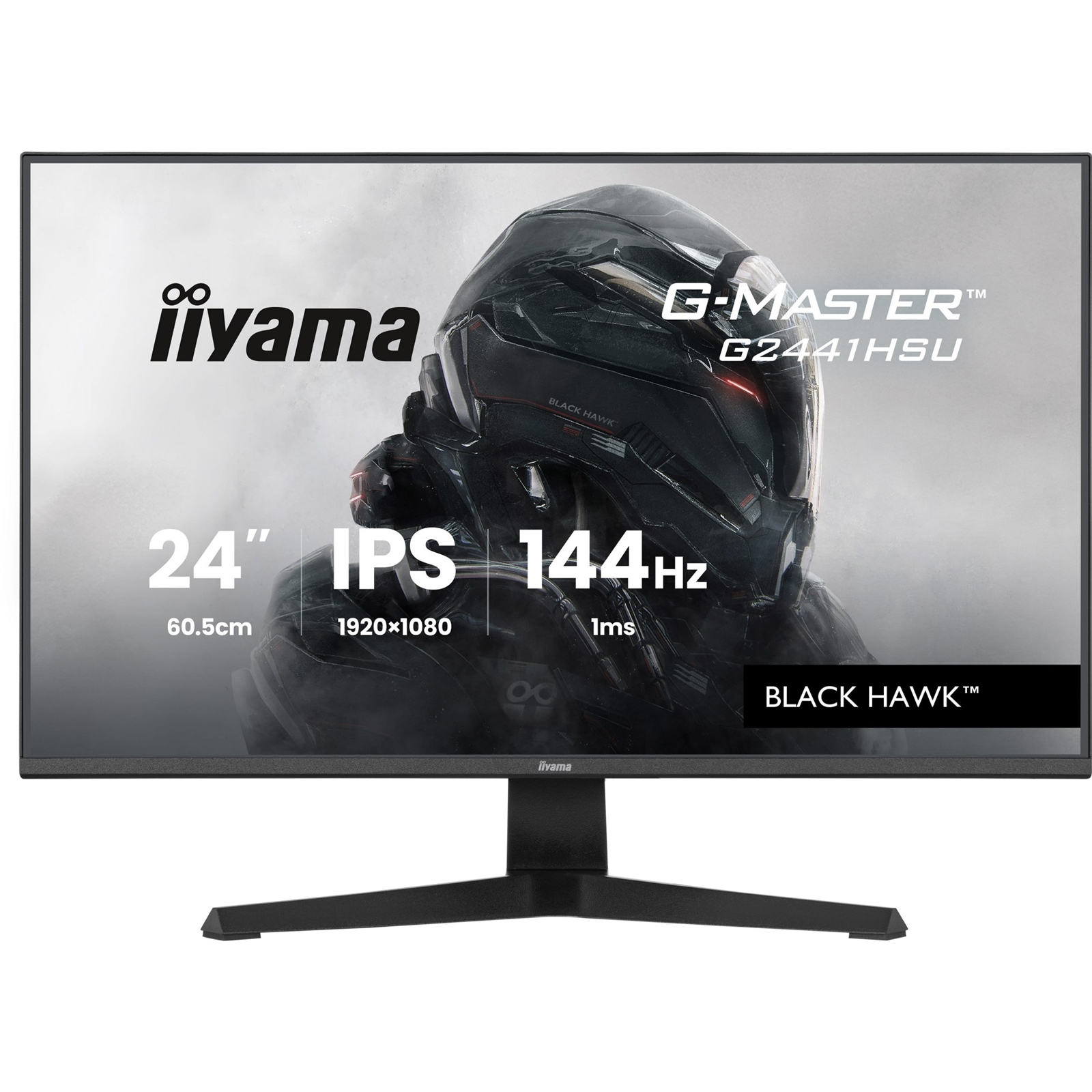 iiyama G-Master Black Hawk gaming monitor G2441HSU-B1 24" Black, IPS, Ultra Slim Bezel, Full HD, 144Hz, 1ms, FreeSync, HDMI, Display Port, USB Hub - Image 3