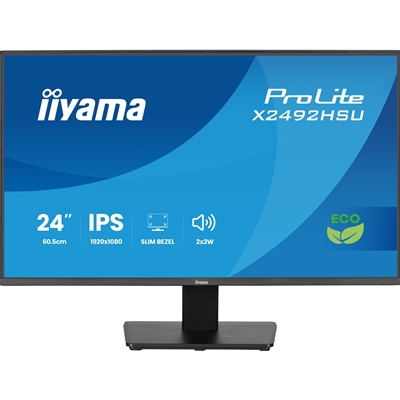 iiyama ProLite monitor X2492HSU-B1 24-Inch, Full HD, IPS, 120Hz, Black, 4-side slim bezel and B energy class, HDMI, Display Port, USB Hub - Image 2