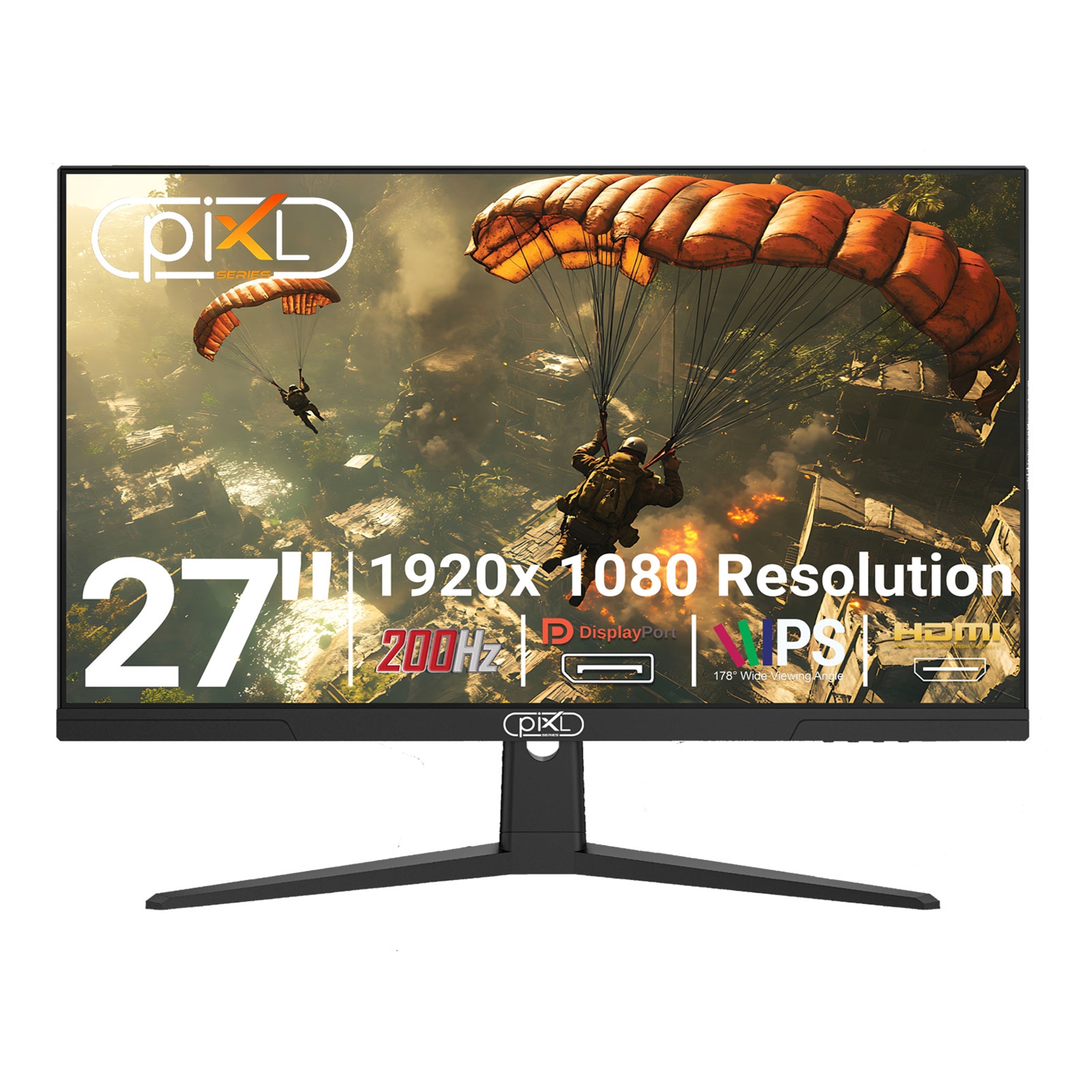 piXL X-Series GS27IDPHA 27 Inch Full HD IPS Gaming Monitor with 200Hz Refresh Rate, 1920 x 1080 Resolution, 0.5ms Response Time, HDMI 2.0 & DisplayPort 1.4 - Image 3