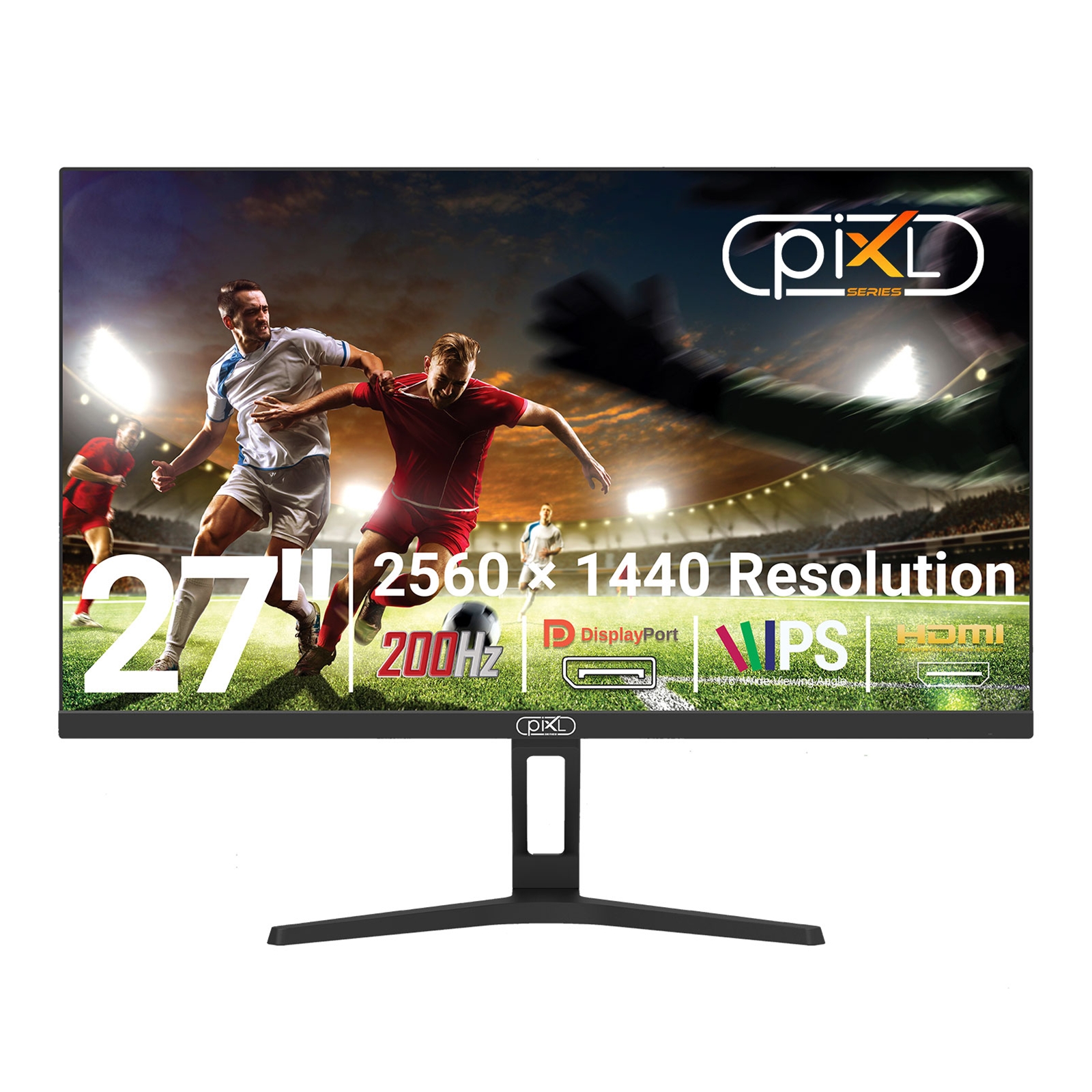 piXL X-Series GS27QIDPHA 27 Inch QHD IPS Gaming Monitor with 200Hz Refresh Rate, 2560 x 1440 Resolution, 1ms Response Time, 2x HDMI 2.0 & 2x DisplayPort 1.4 - Image 3