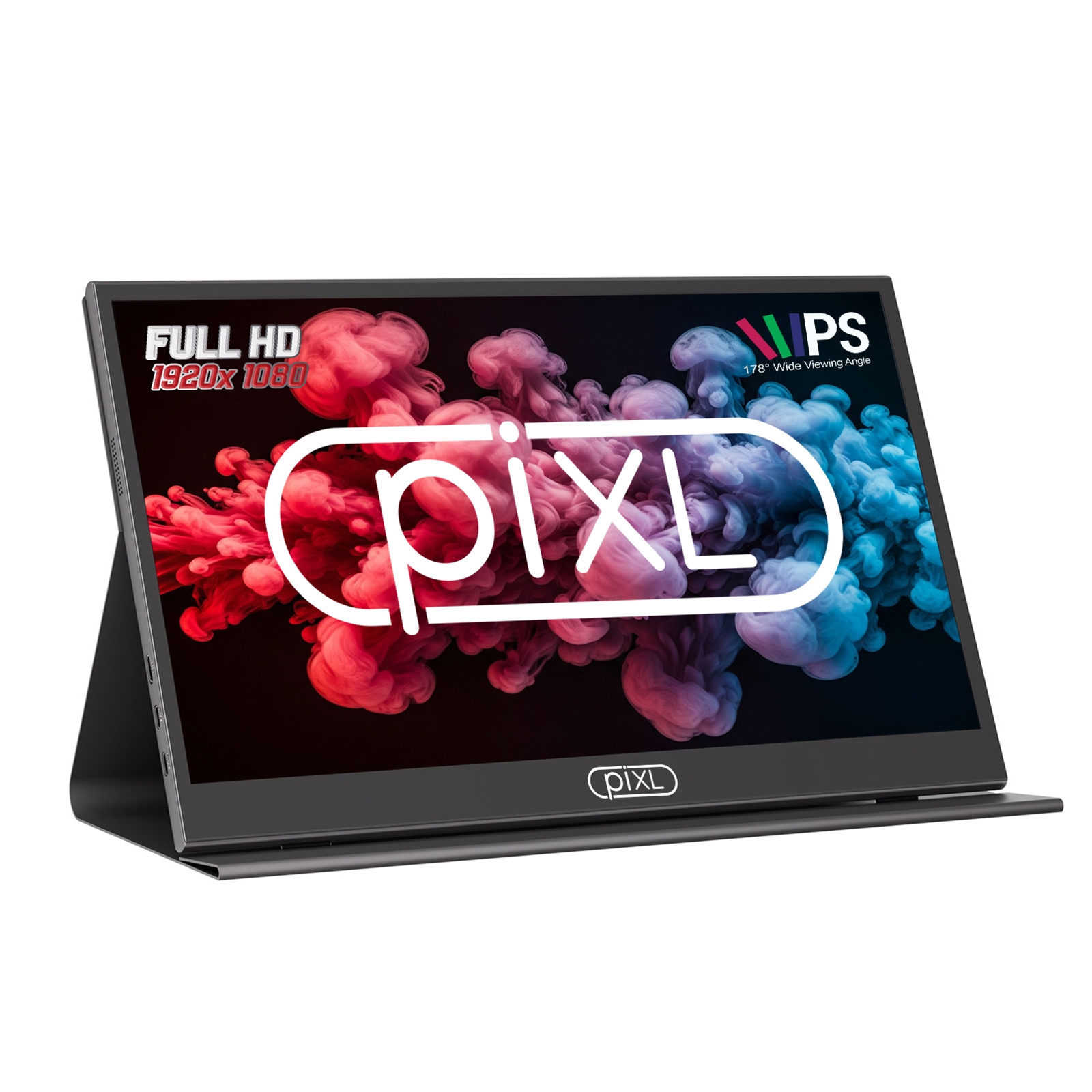 piXL PM156C 15.6 Inch 60Hz Full HD IPS Widescreen Portable Monitor with USB-C, Mini HDMI & Speakers with Foldable Case & Stand - Image 3