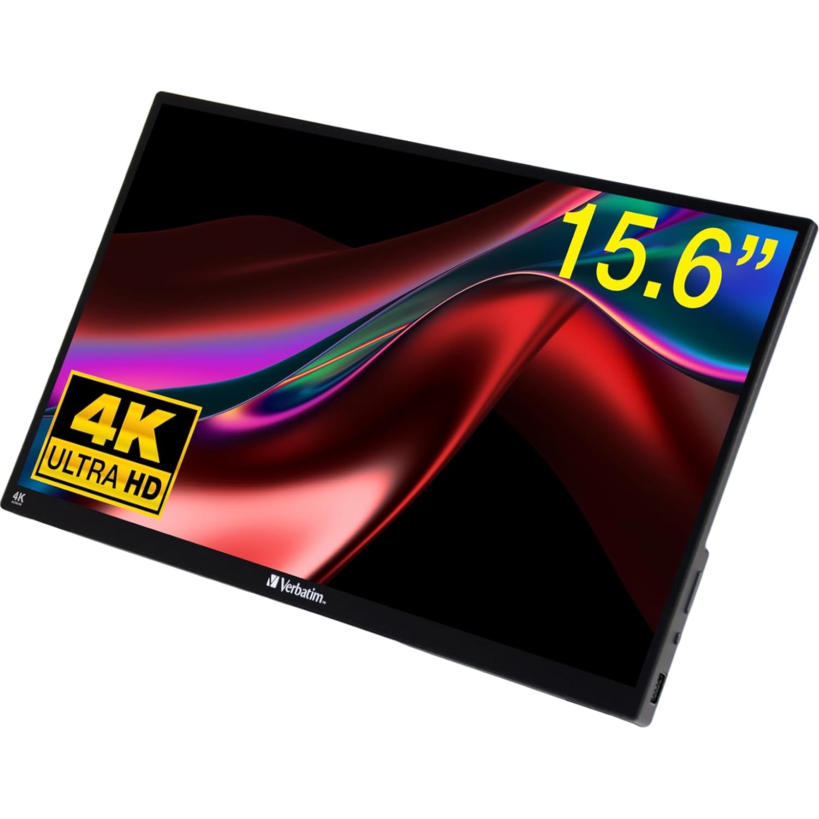 Verbatim Portable 15.6" Touch Monitor 4K UHD ALU, 3840 x 2160 Resolution, 60HZ, Built-in Kickstand, Tilt: From 0 Up To 85 - Image 3