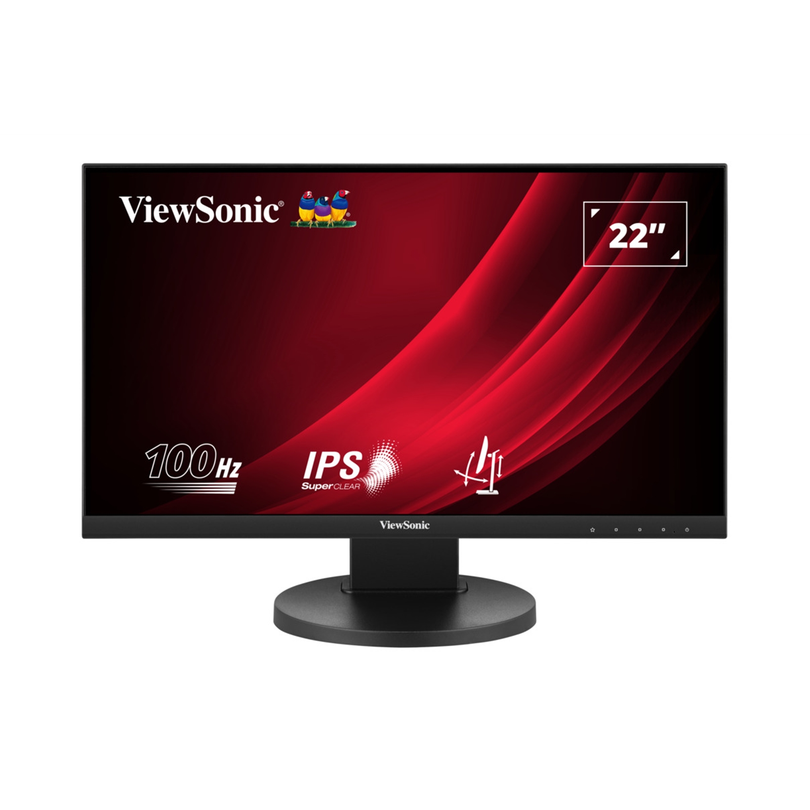 Viewsonic VG Series VG2208A LED Monitor 22 Inch With USB Hub, 1920 x 1080, Full HD Black, 100Hz, 5ms, HDMI, DisplayPort, Height-Adjustable - Image 3