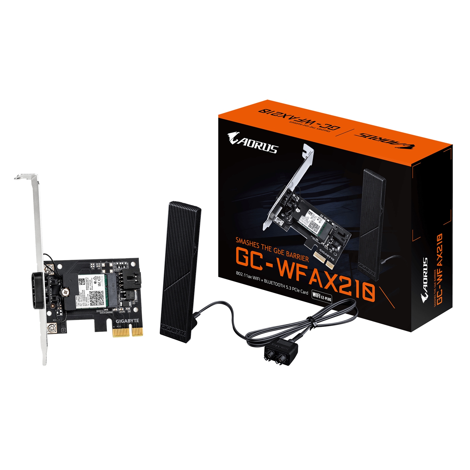 Gigabyte GC-WFAX210 Intel WiFi 6E AX210 2400Mbps Bluetooth 5.2 Wireless PCI-Express Card - Image 3