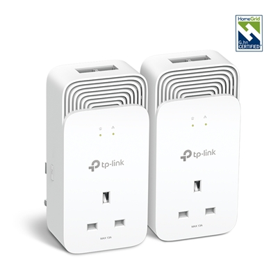 TP-Link PG2400P KIT G.hn2400 Passthrough Powerline Kit - Image 2