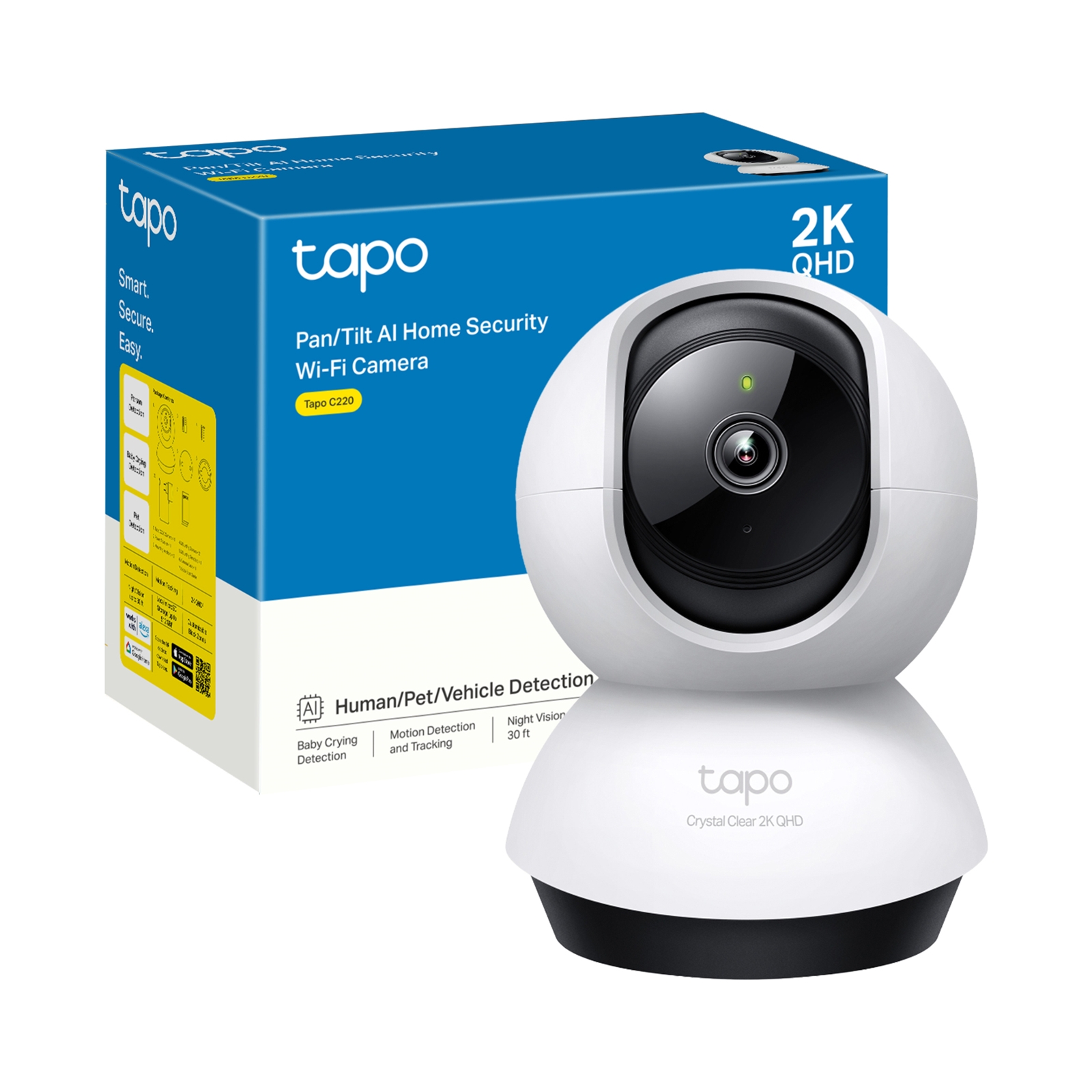 TP-Link Tapo C220 Pan/Tilt AI Home Security Wi-Fi Camera - Image 3