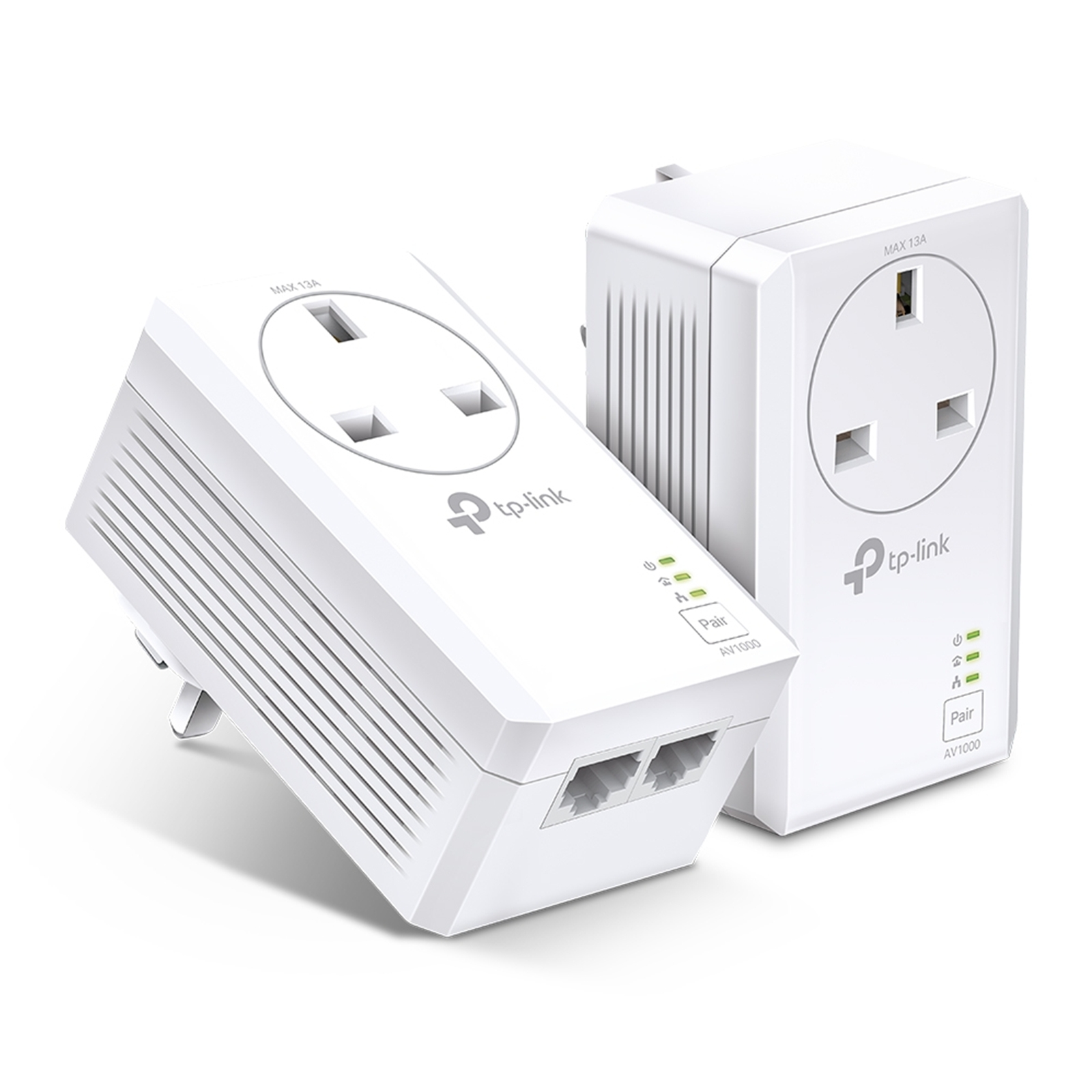 TP-Link TL-PA7027P KIT AV1000 2-Port Gigabit Pass-through Powerline Starter Kit - Image 3