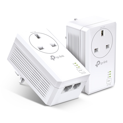 TP-Link TL-PA7027P KIT AV1000 2-Port Gigabit Pass-through Powerline Starter Kit - Image 2