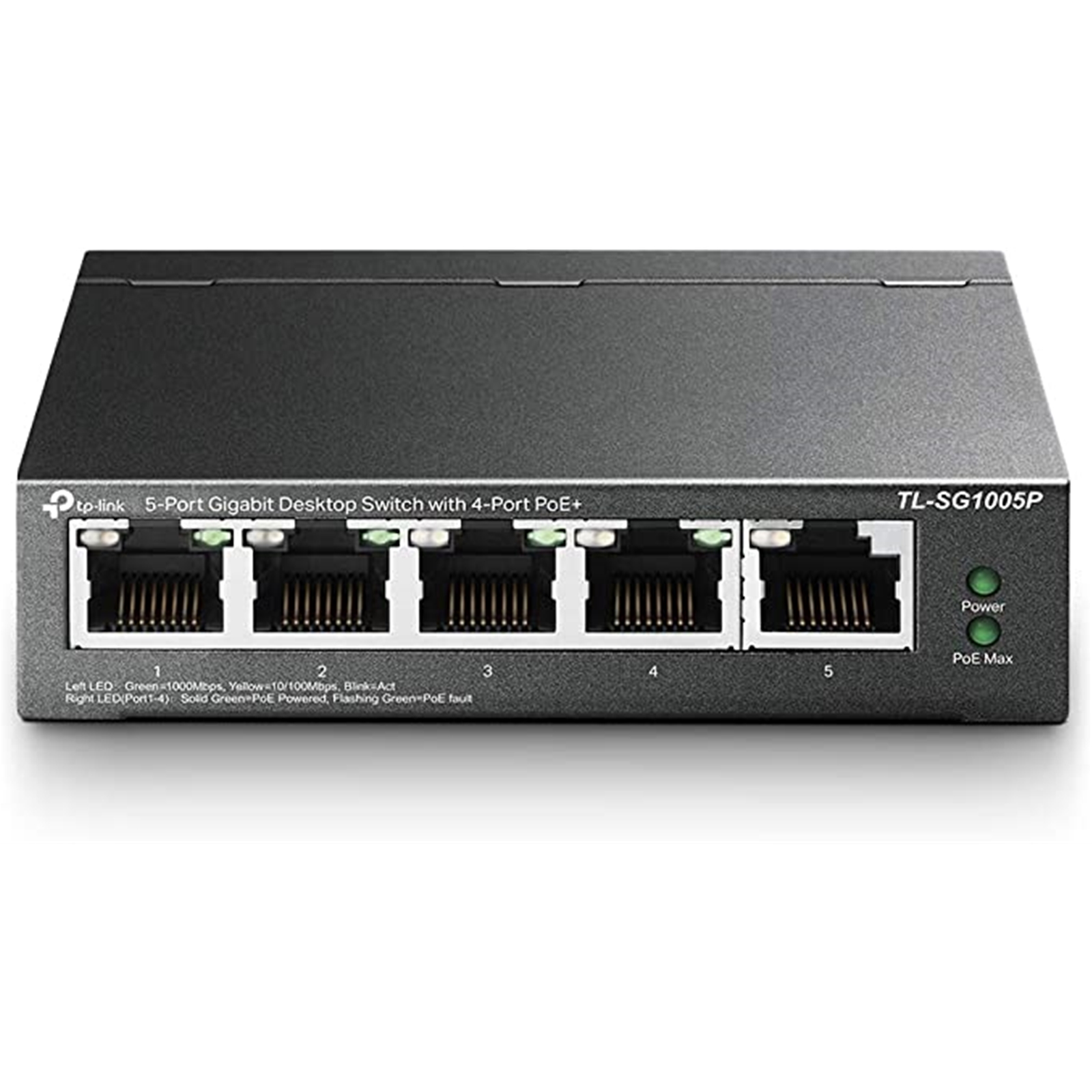 TP-Link TL-SG1005P 5-Port Metal Gigabit Desktop PoE Switch with 4-Port PoE+ (65W) - Image 3
