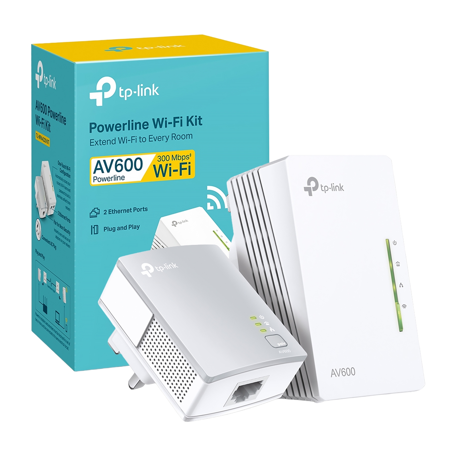 TP-Link TL-WPA4220 KIT AV600 Powerline Wi-Fi Booster 2 LAN, KIT - Image 3