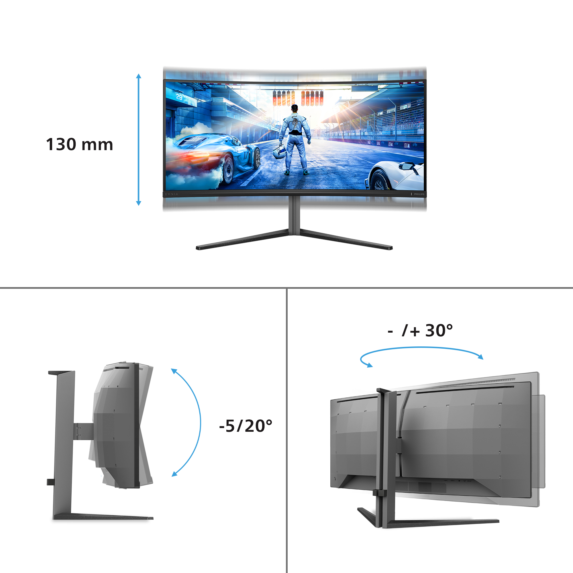 PHILIPS 34 IPS MONITOR CUR 34M2C6500/00 - Image 3