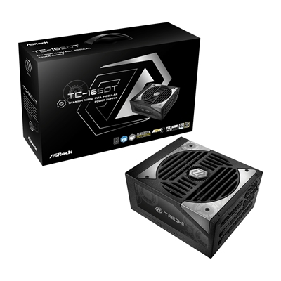 ASRock TC-1650T, 1600W ATX Power Supply Unit, 80 PLUS TITANIUM Certified. 135mm Striped Axial FDB Fan, High Efficiency PSU - Image 2