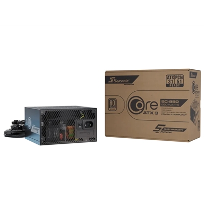 Seasonic CORE BC ATX 3.1 (SRP-CBC851-A5A51JF) 850W PSU, 120mm Fan, 80 PLUS Bronce, Fully Modular, Individual Black Cables with Braided Pattern, 5 Years Warranty - Image 2