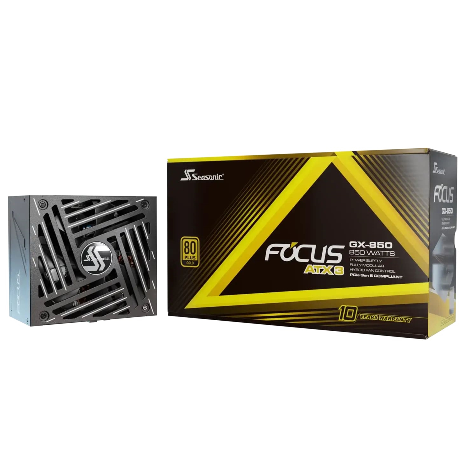 Seasonic FOCUS GX V4 850W 80 PLUS Gold ATX 3.1 Modular PSU with 135mm FDB Fan, OptiSink & 10 Year Warranty, Black - Image 3