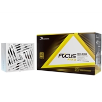 Seasonic FOCUS GX V4 850W ATX 3.1 80 PLUS Gold Modular PSU with 120mm FDB Fan, Braided White Cables & 10 Year Warranty, White