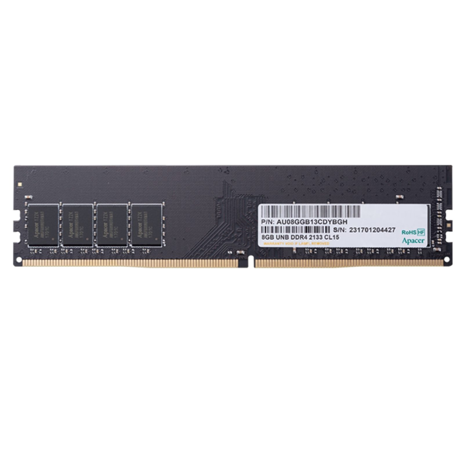 Apacer AU08GGB32CSYBGH 8GB DIMM System Memory, DDR4, 3200MHz, 1 x 8GB, 288 Pin, CL22, Bulk - Image 3