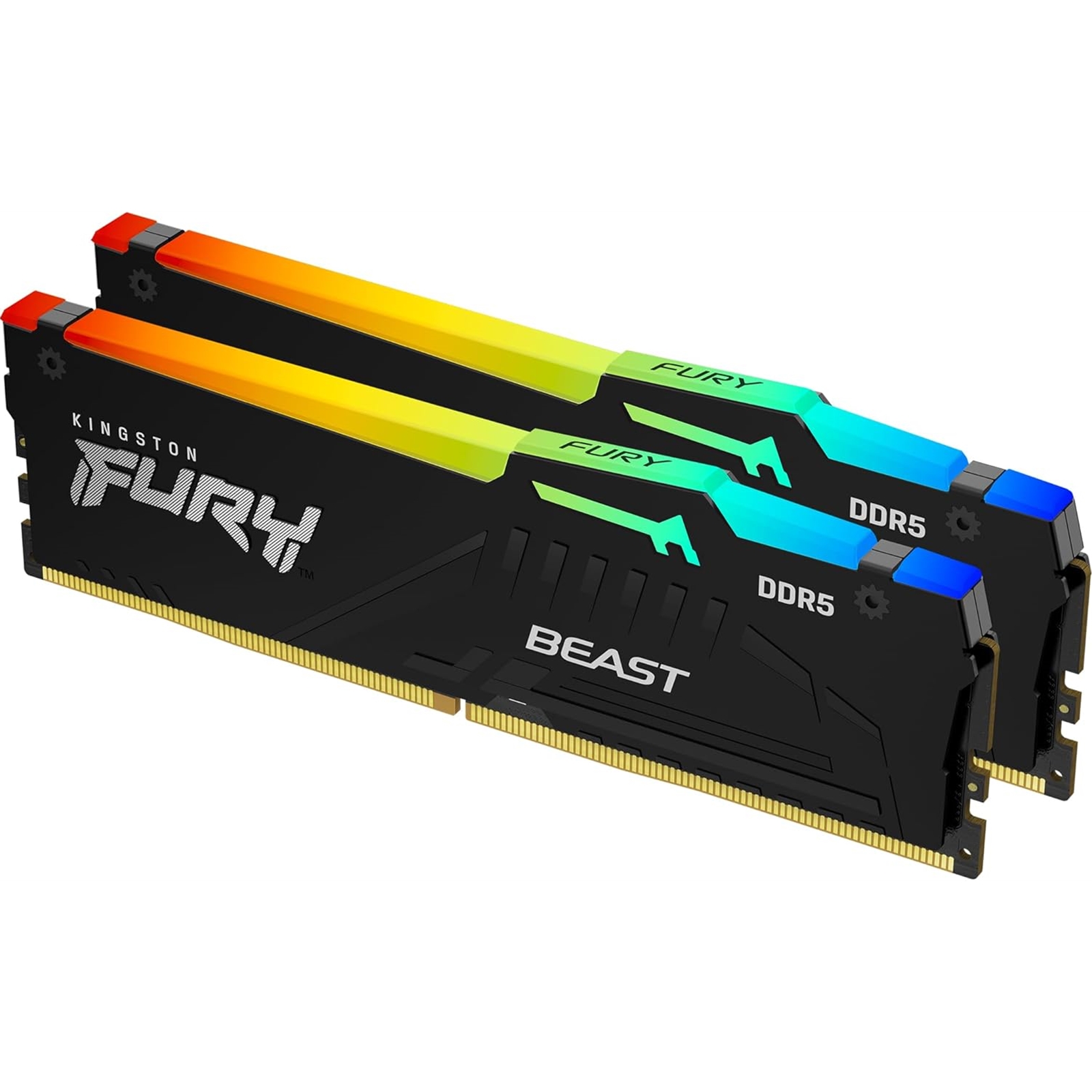 Kingston FURY Beast KF560C30BBEAK2-64 64GB (2x 32GB) DIMM System Memory, 6000MHz, DDR5, CL30, Black, RGB, Intel XMP, AMD EXPO - Image 3